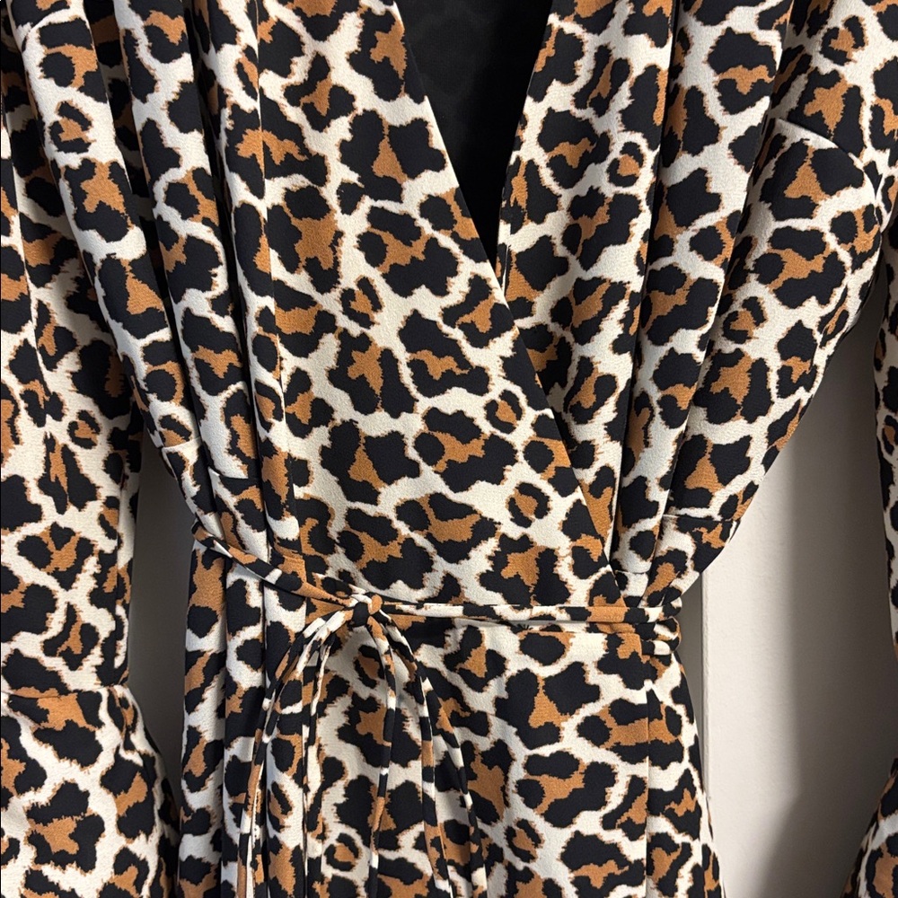 Diane Von Furstenberg Leopard Ruffle Maxi dress XL - Picture 11 of 13